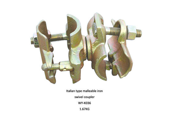 China Forged Double Malleable Scaffolding Swivel Coupler clamps with T bolt supplier