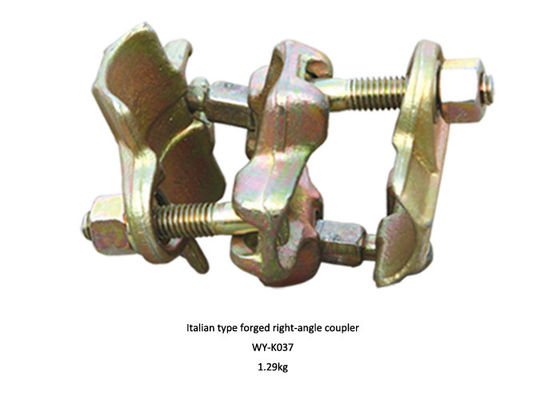 China Italian type Golden , Red scaffold double coupler forged right angle coupler supplier