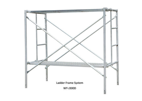 China Galvanized mobile ladder frame scaffolding System with wheel for bulding supplier