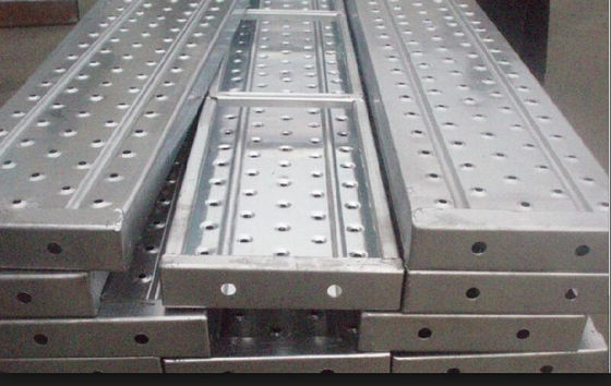 China Recycled aluminum scaffold plank / platforms 2.4/1.8/1.2/0.73M*230*63*1.8mm supplier