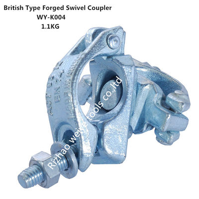 China Original , silver EN74 forged double scaffold swivel clamp for pipe scaffolding supplier