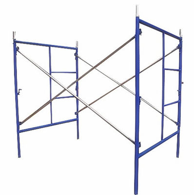 China Blue Painted Steel Q235 Frame Scaffolding System For Building Projects / Yard Construction supplier