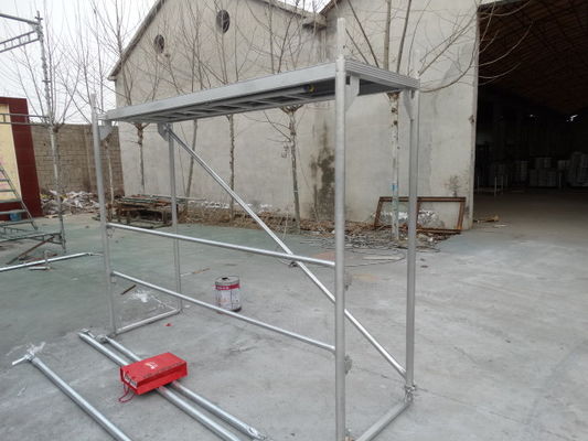 China Walk through scaffolding Walkthrough frame with diagonal brace and polywood plank supplier