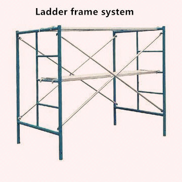 Galvanized mobile ladder frame scaffolding System with wheel for bulding supplier