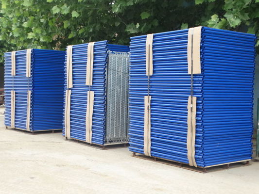 Blue Painted Steel Q235 Frame Scaffolding System For Building Projects / Yard Construction supplier