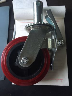 Fexible adjustable PVC Rubber PA material bearing 350-420kg wheel caster supplier