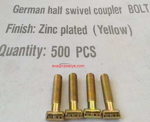 German half coupler  M14 81mm  8.8 grade zinc plated T- BOLT supplier